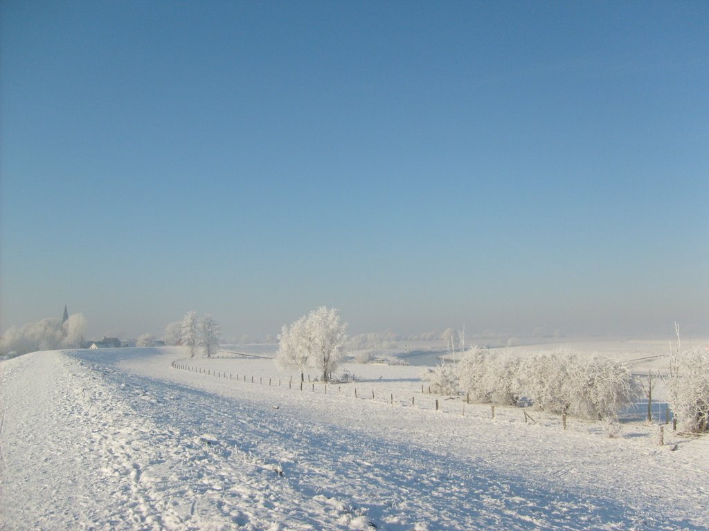 Winter in Düffelward auf dem Deich
